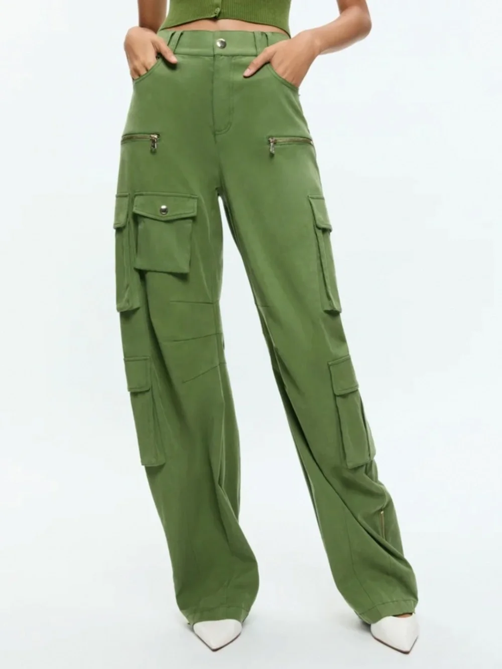 ALICE + OLIVIA AKERS OVERSIZED CARGO PANT - Picture 2 of 4